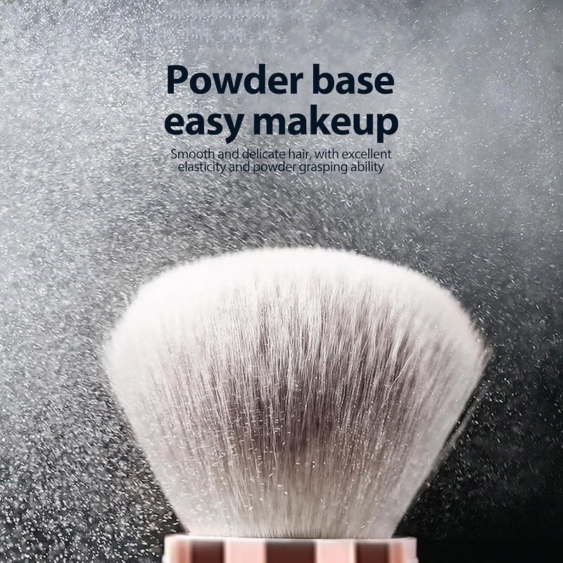 AIGMM 2Pcs Dual-ended Makeup Brushes for Contouring, Blending and Bronzing Angled Foundation Brush&Concealer Brush Premium Luxe Hair for Flawless Application of Liquid Cream and Powder Makeup Gold - Image 3